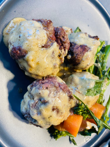 Swedish Meatballs and Broccolini
