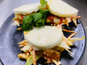 Crispy Asian Bao Buns with Asian Slaw