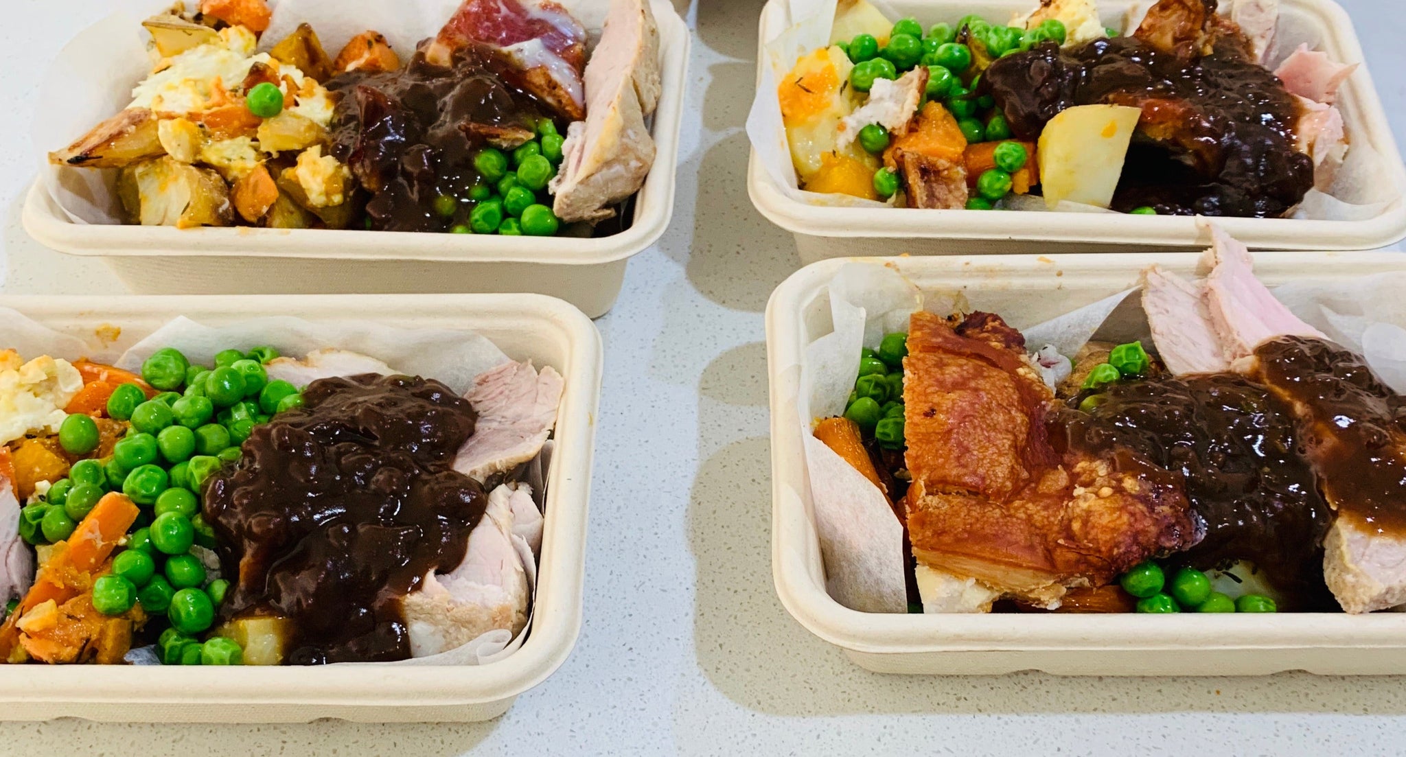 Roast Pork, Baked Veg and Gravy